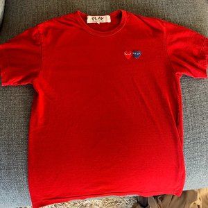 Large Red Comme des Garcons Tee shirt